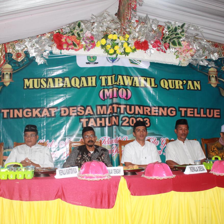 Penutupan Musabaqah Tilawatil Quran (MTQ) Tingkat Desa Mattunreng Tellue