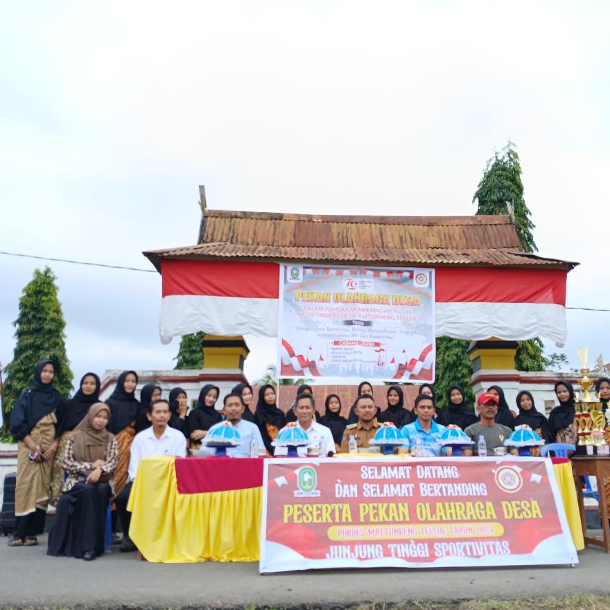 Pembukaan Pekan Olahraga Desa Tingkat Desa Mattunreng Tellue Dalam Rangka HUT RI ke 79 Tahun 2024