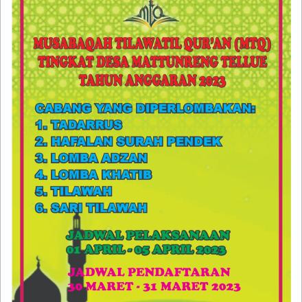 Info MTQ Tingkat Desa Tahun2023