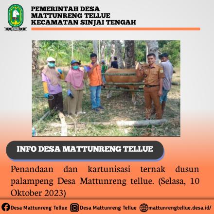Penandaan dan Kartunisasi Ternak Dusun Palampeng